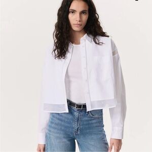 Women's White Button-Up Jacket